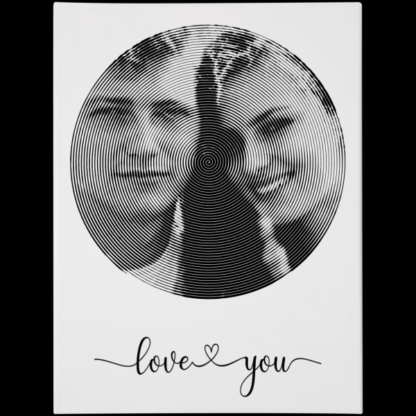 Spiraalfoto met tekst